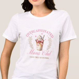 Chic Overcafeïnehoudende Mom's Club Moederdag Tri-Blend Shirt