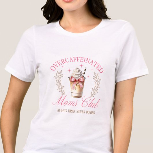 Chic Overcafeïnehoudende Mom's Club Moederdag Tri-Blend Shirt