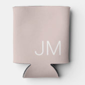 Chic Oversize Monogram Initialen Blush Pink Blikjeskoeler (Voorkant)