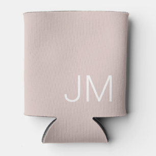Chic Oversize Monogram Initialen Blush Pink Blikjeskoeler