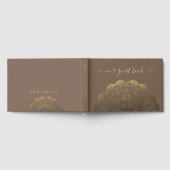 Chic paar Initialen Floral Mandala Gold Gastenboek (Volledig)