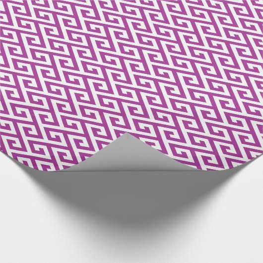 Chic paars abstract geometrisch monogram cadeaupapier (Hoek)