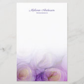 Chic Paars Abstract papier voor kantoorbenodigdhed (Voorkant)