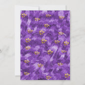 Chic Paars Agate Gold Gilded for Birthday Kaart (Achterkant)