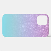 Chic Paars Blue Glitter Ombre Gradiënt Case-Mate iPhone Case (Achterkant (horizontaal))