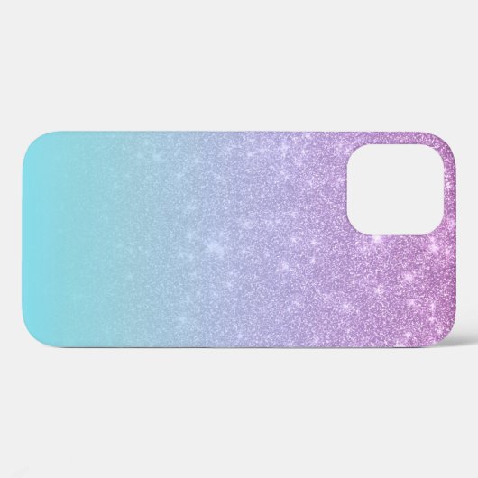Chic Paars Blue Glitter Ombre Gradiënt Case-Mate iPhone Case (Achterkant (horizontaal))