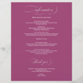 Chic Paars Cassis 4 dagen huwelijksreis (Achterkant)