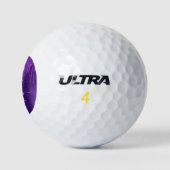 Chic Paars Driving Glitter Brusal Monogram Golfballen (Logo)
