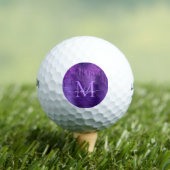 Chic Paars Driving Glitter Brusal Monogram Golfballen (Insitu Shirt)