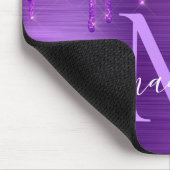 Chic Paars Driving Glitter Brusal Monogram Muismat (Hoek)