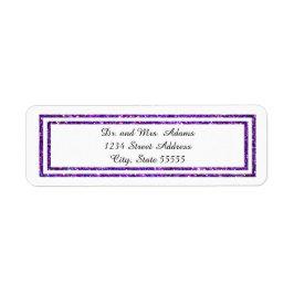 Chic Paars Faux Glittered Trim - Adres Etiket