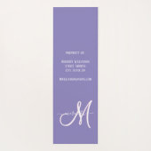 Chic Paars Floral - Aangepaste monogram Yogamat (Achterkant)