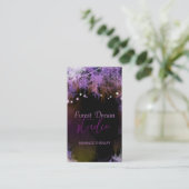 Chic Paars Forest Massage Therapy Visitekaartjes (Staand voorkant)