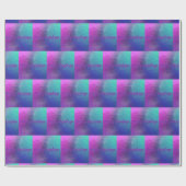 Chic Paars, Fuchsia en Blue "Prettige feestdagen" Cadeaupapier (Vlak)