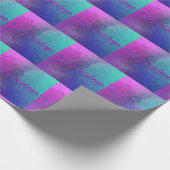 Chic Paars, Fuchsia en Blue "Prettige feestdagen" Cadeaupapier (Hoek)