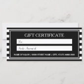 Chic Paars Girl Stripes Salon Gift Certificate (Achterkant)