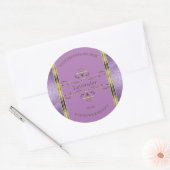 Chic Paars Glitter en Gold  Product Labels (Envelop)