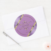 Chic Paars Glitter en Gold  Product Labels (Envelop)