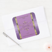 Chic Paars Glitter en Gold  Product Labels (Envelop)