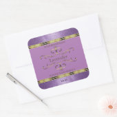Chic Paars Glitter en Gold  Product Labels (Envelop)