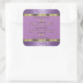 Chic Paars Glitter en Gold  Product Labels (Tas)