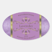 Chic Paars Glitter en Gold Product Labels (Voorkant)