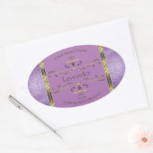 Chic Paars Glitter en Gold  Product Labels (Envelop)