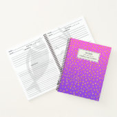 Chic Paars Gold Polka Dot Personalized Recipe Notitieboek (Binnen)