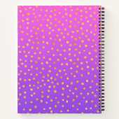 Chic Paars Gold Polka Dot Personalized Writing Notitieboek (Achterkant)