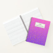 Chic Paars Gold Polka Dot Personalized Writing Notitieboek (Binnen)