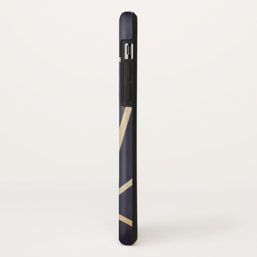 Chic Paars & Goud Abstract Monogram Case-Mate iPhone Case (Achterkant/links)