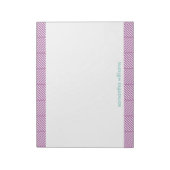 Chic Paars Herringbone Pattern Notitieblok (Linkerzijde)