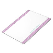 Chic Paars Herringbone Pattern Notitieblok (Schuin)