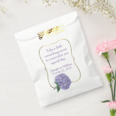 Chic Paars Hydrangea Custom Wedding Favor Bag Bedankzakje (Gezegeld)