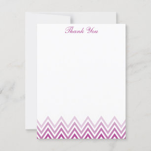Chic Paars Ombre Chevrons Note-kaarten Kaart