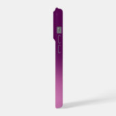 Chic Paars Ombre Name Initiaal Letter Monogram iPhone Hoesje (Linkerkant)