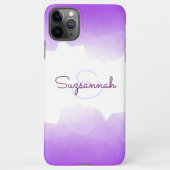 Chic Paars Ombre Name Letter Monogram iPhone Case iPhone Hoesje (Achterkant)