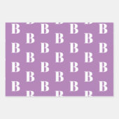 Chic paars shades custom Initiaal monogram Letter Inpakpapier Vel (Voorkant 2)