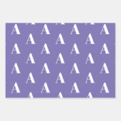 Chic paars shades custom Initiaal monogram Letter Inpakpapier Vel (Voorkant)