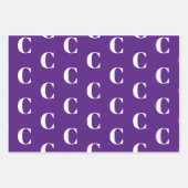 Chic paars shades custom Initiaal monogram Letter Inpakpapier Vel (Voorkant 3)