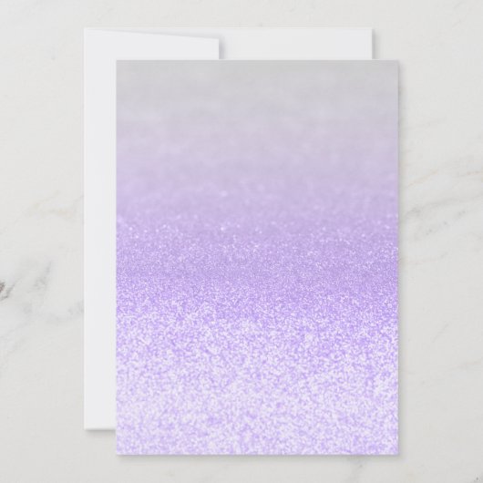 Chic Paars Silver Glitter Sweet 16 Kaart (Achterkant)