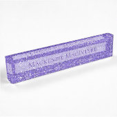 Chic Paars Sparkle Glitter Naambordje