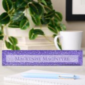 Chic Paars Sparkle Glitter Naambordje