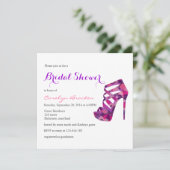 Chic Paars Vrijgezellenfeest op hoog niveau nodigt Kaart (Staand voorkant)