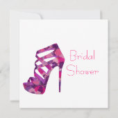 Chic Paars Vrijgezellenfeest op hoog niveau nodigt Kaart (Achterkant)