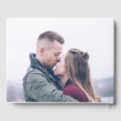 Chic Paarse Bloemen Fotobruiloft Gastenboek (Achterkant)