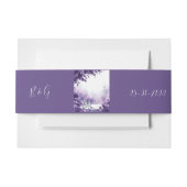 Chic Paarse Bloemen Huwelijk met Eiffeltoren Charm Uitnodigingen Wikkel (Voorkant Voorbeeld)