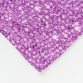 Chic Paarse Faux-equins en diamanten Fleece Deken (Hoek)
