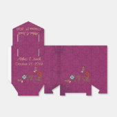 Chic Paarse Favor Boxes Bedankdoosjes (Uitgevouwen)