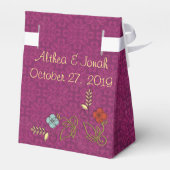 Chic Paarse Favor Boxes Bedankdoosjes (Achterkant)